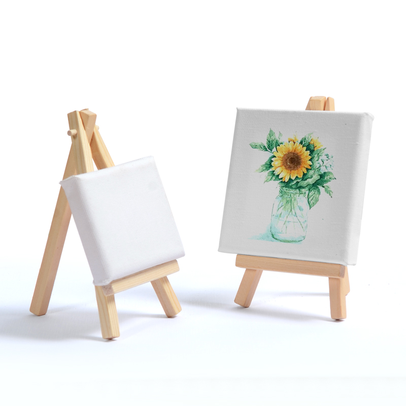 custom size mini Triangle wood tabletop display easel for drawing sketch