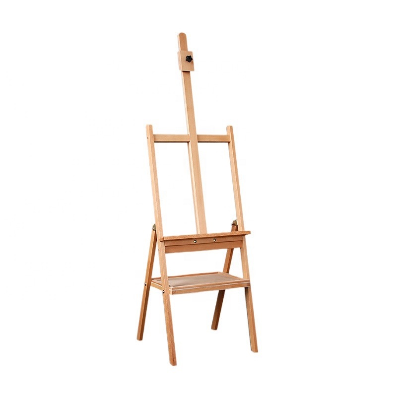 2022 hot sale high quality wooden art adjustable folding multifunctional display stand cheap easel