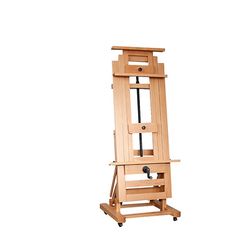2022 hot sale high quality wooden art adjustable folding multifunctional display stand wood easel canvas