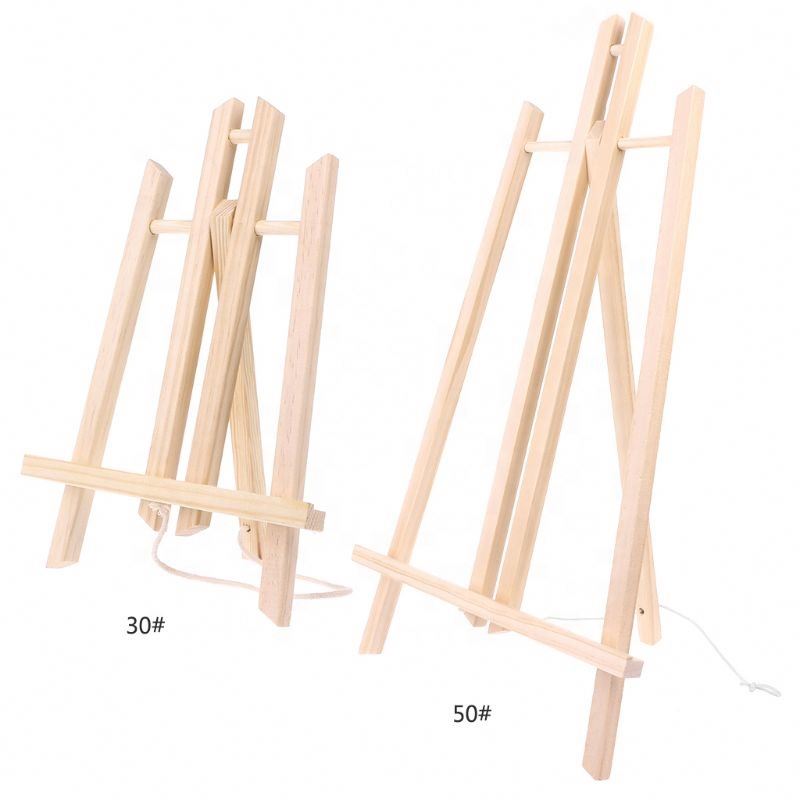 Top Quality 30cm 50cm Wood Easel Advertisement Exhibition Display Shelf Holder Studio Painting Stand