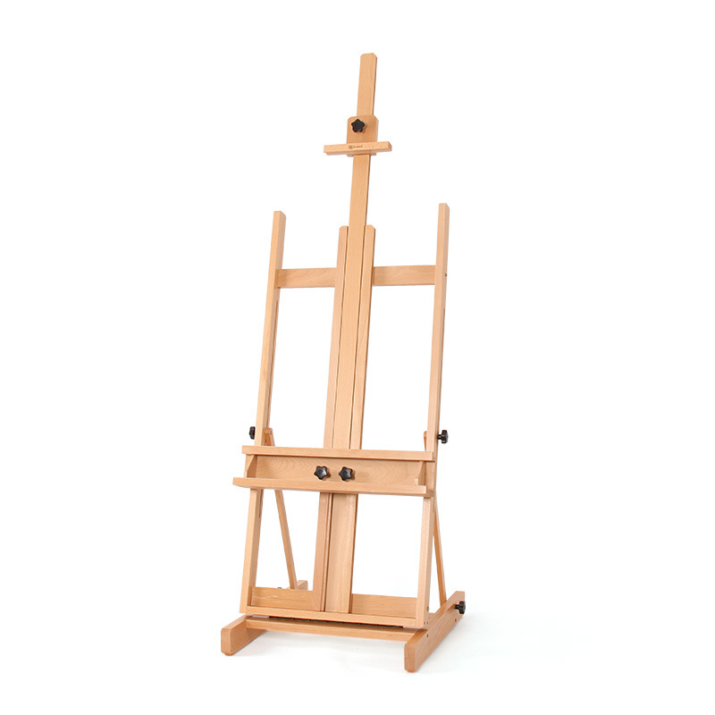 in stock 55*61*143(232)cm professional artist painting easel beech wood easel big master easel