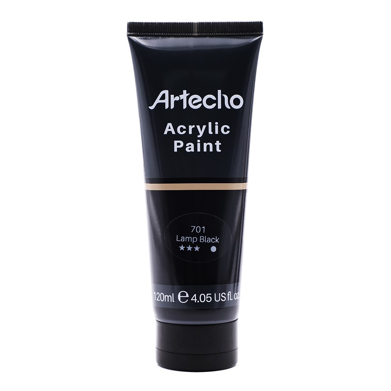Acrylic Paint for Art Paints, Decorate, Lamp Black 4.05 Ounce/120ml Acrylic Paint Supplies for Wood, Fabric, Crafts
