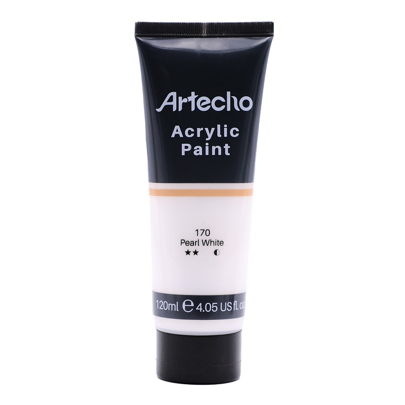 Acrylic Paint for Art Paints, Decorate, Pearl White 4.05 Ounce/120ml Art Paint Supplies for Wood, Fabric, Crafts