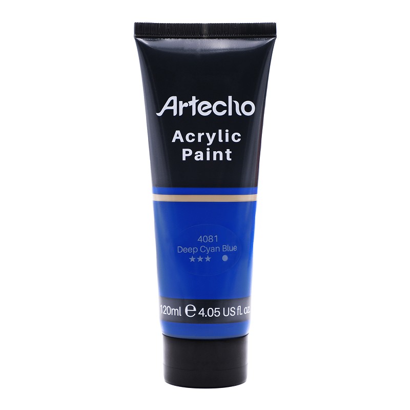 Acrylic Paint for Art Paint, Decorate, Deep Cyan Blue 4.05 Ounce/120ml Acrylic Paint Supplies for Wood, Fabric, Crafts