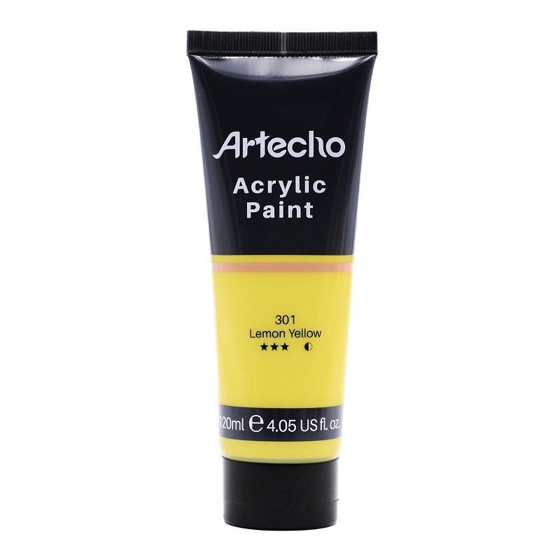 Acrylic Paint for Art Paint, Decorate, Lemon Yellow 4.05 Ounce/120ml Acrylic Paint Supplies for Wood, Fabric, Crafts