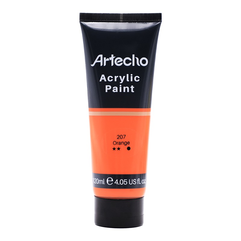 Acrylic Paint for Art Paint, Decorate, Orange 4.05 Ounce/120ml Acrylic Paint Supplies for Wood, Fabric, Crafts, Canvas