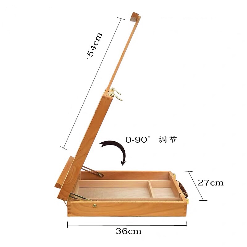 2020Artist Wooden Box Desktop Easel Box