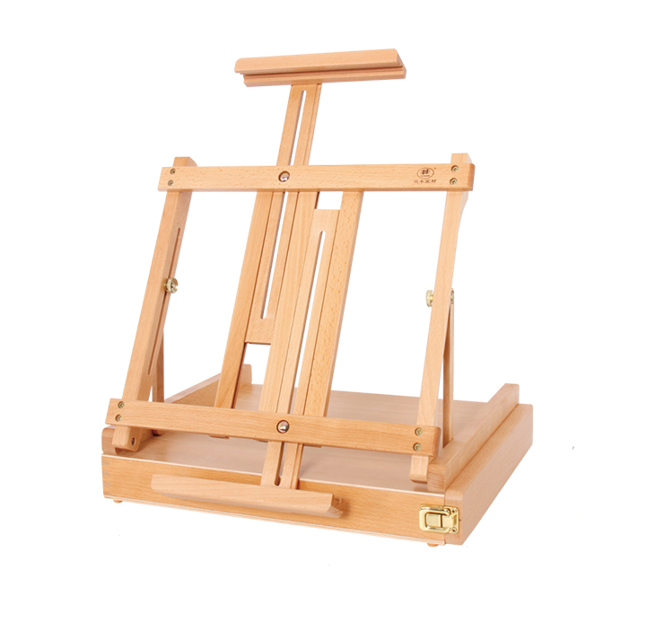 2021 Amazon Adjustable Solid Beech Wood Tabletop Easel & Sketchbox Artist Easel with Storage drawer