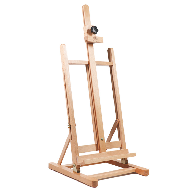 2021 Art Supply Portable Artists Adjustable Beechwood Medium Tabletop Wooden H-Frame Studio Easel for painting and displaying