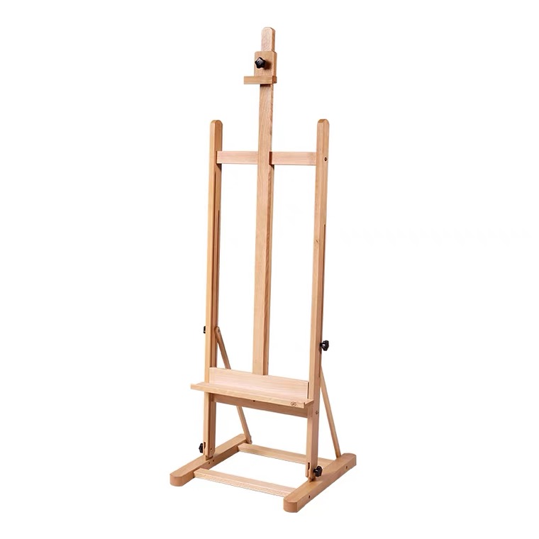 2021 Professional Art supply Solid beech wood Artist Medium-Duty Studio H-Frame floor Easel for painting