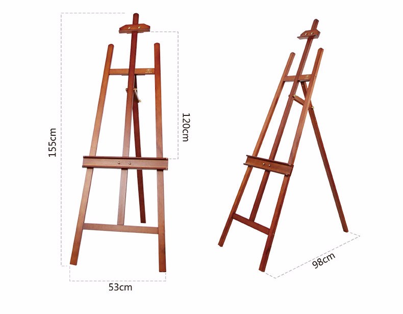 2021 Amazon Art supplier collapsible Wooden Artist Rear Support Wooden Easel for Advertising Display