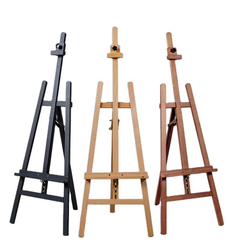 2021 Black colour Artist Wooden A-Frame Lyre Art Easel for Painting