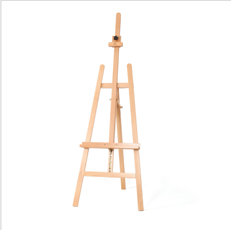 2021 professional wooden Adjustable Lyre Style Studio A-Frame Artist Easel with rear leg support