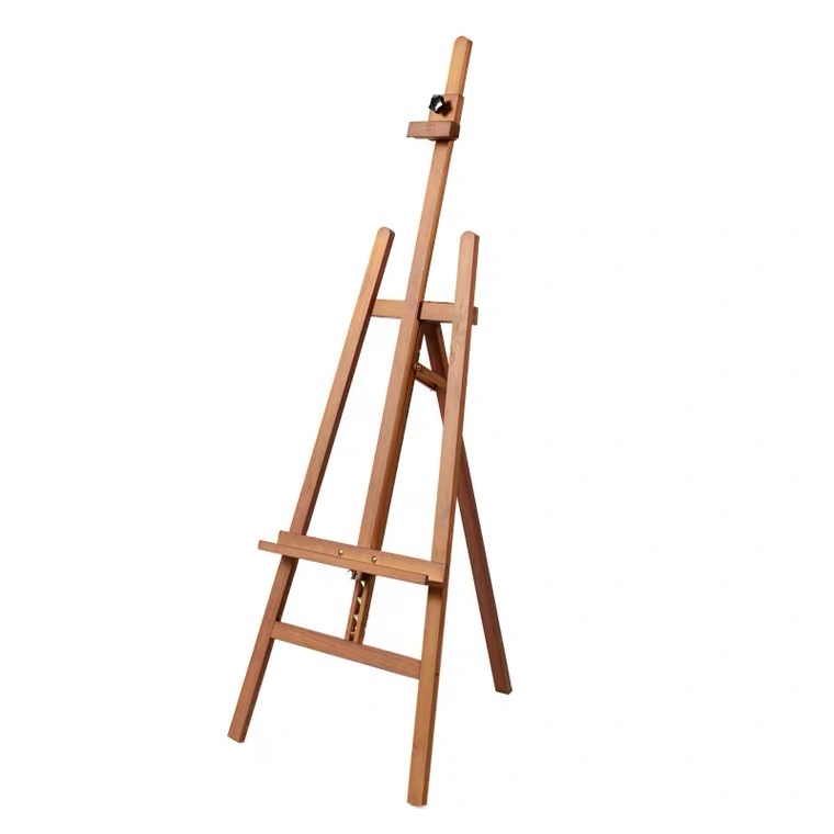 2021 Pine Wood Adjustable Basic Walnut Lyre Easel for Painting
