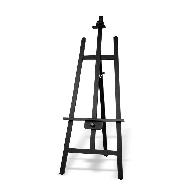 2021 Amazon Top selling Pine wood Black A-frame French Rear Support Easel for Displaying