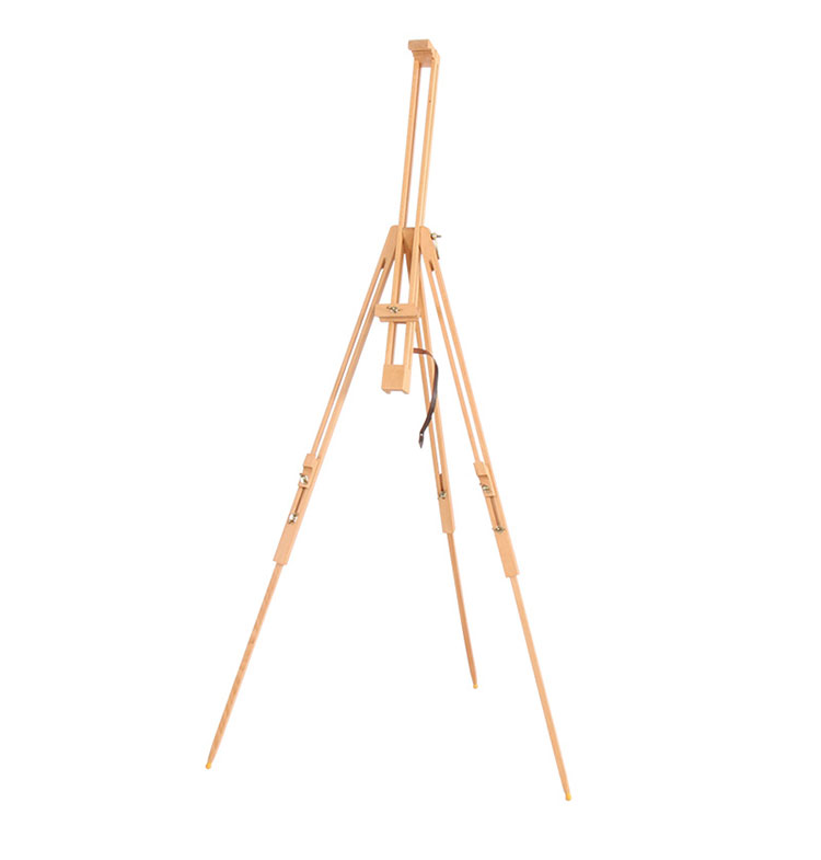 2022 New Beech Adjustable Height portable Tripod Painting Easel with carrying handle