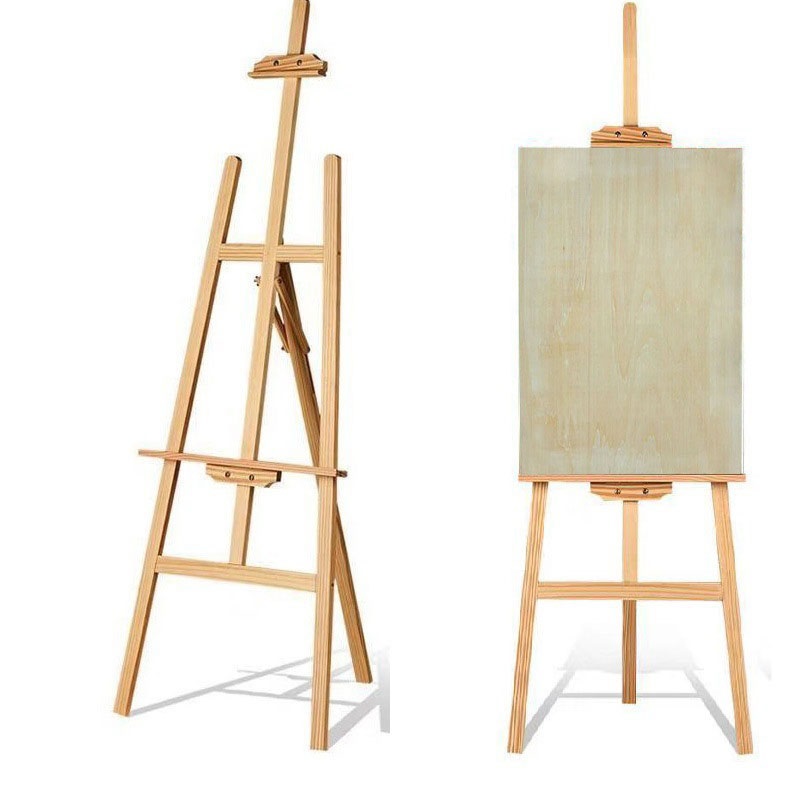 Art Supplies 175cm Height Pine Wood Display Easel For Artist Painting