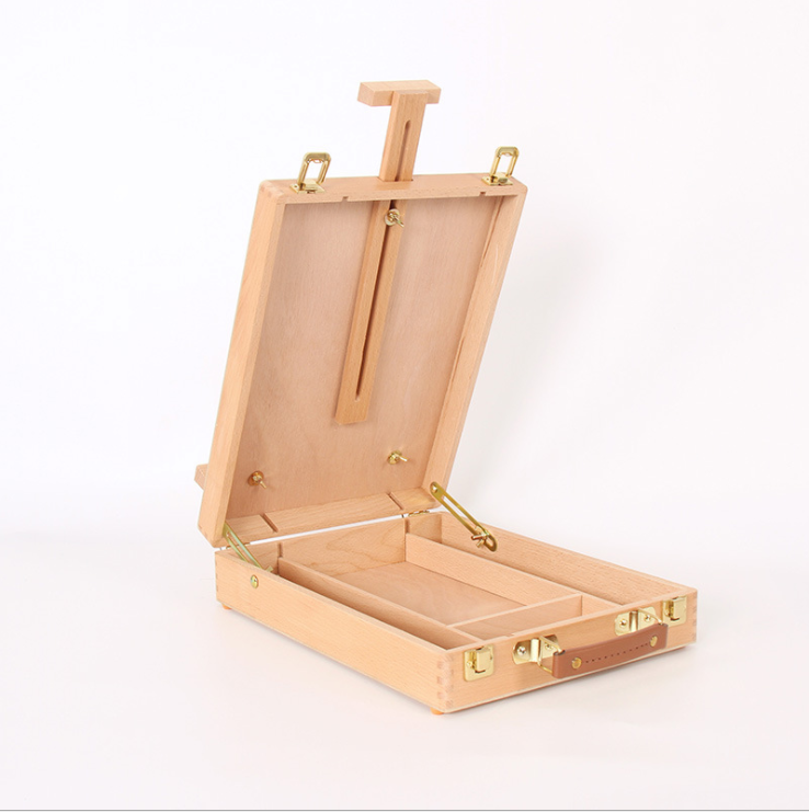 2021 Art Supplies Ajustable round corner Box Easel Sketchbox Painting Storage Box for sketching