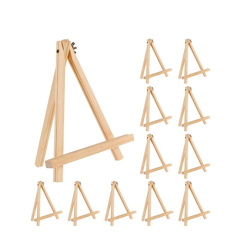 Wood Tripod Adjustable Tabletop Portable Art Easel For Canvas Painting Displaying Photos