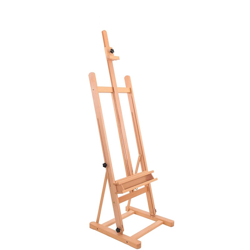 Medium Wooden H-Frame Studio Easel With Artist Storage Tray