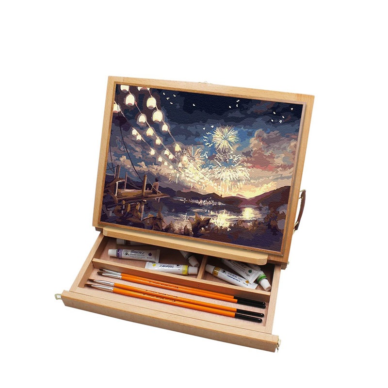 Amazon Hot Selling Traditional Desk Easel Art Table Easel for Painting and Drawing, Adjustable Wood Easel Stand