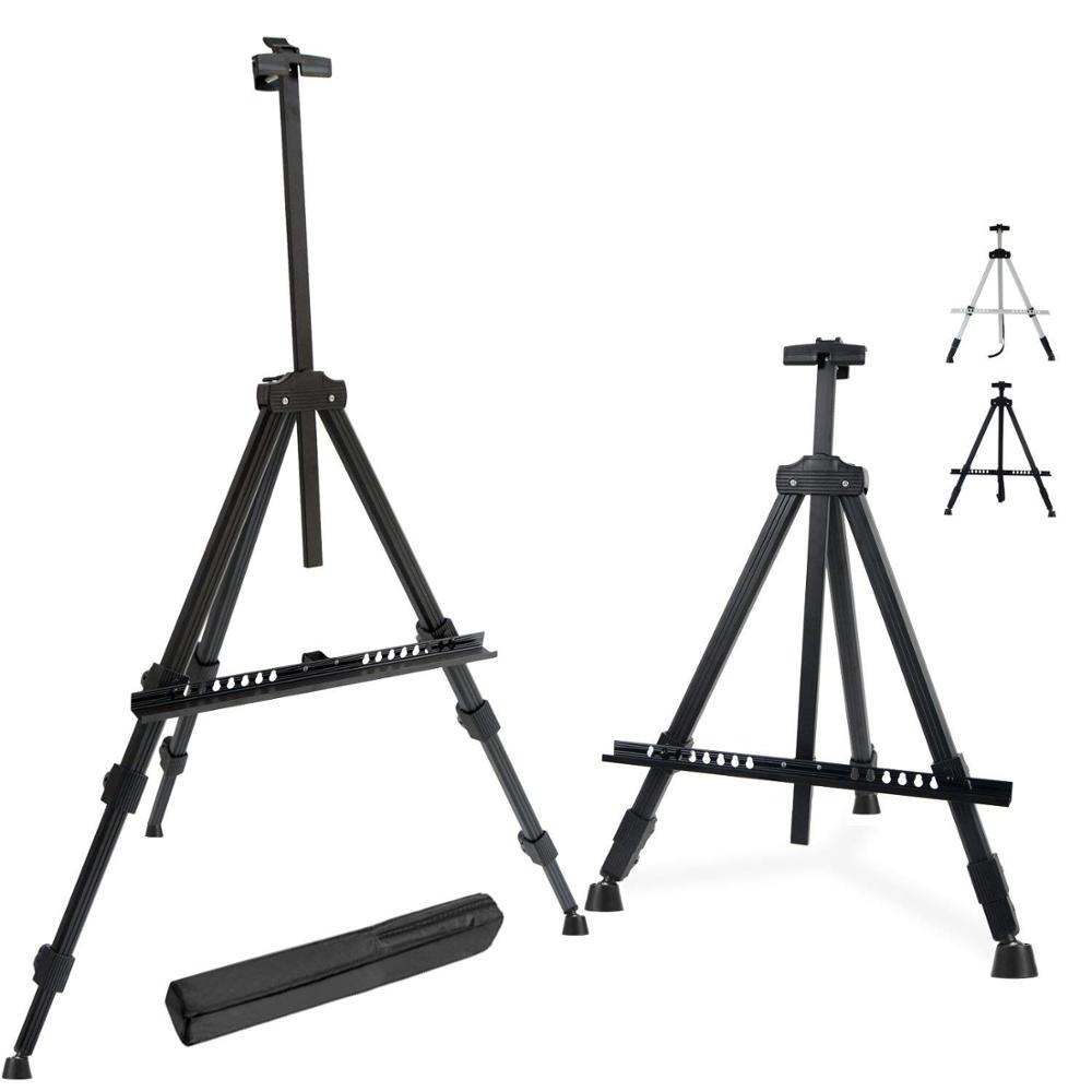 Extra Thick Aluminum Metal Tripod Display Easel With Portable Bag