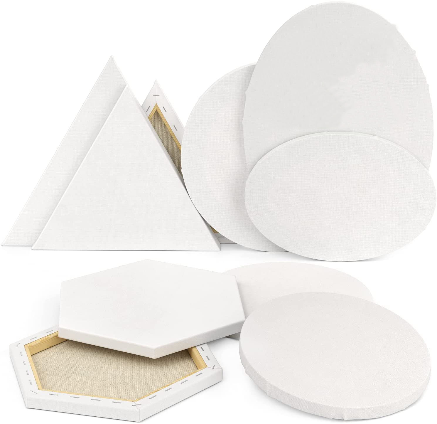 Art Canvas Round Triangle Hexagon Stretch Canvas Perfect for acrylic pouring, acrylic or oil painting
