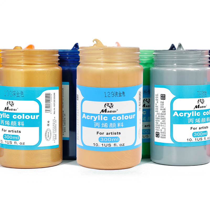 Professional Metallic Color Acrylic color Customized Non Toxic 300ml 3colors