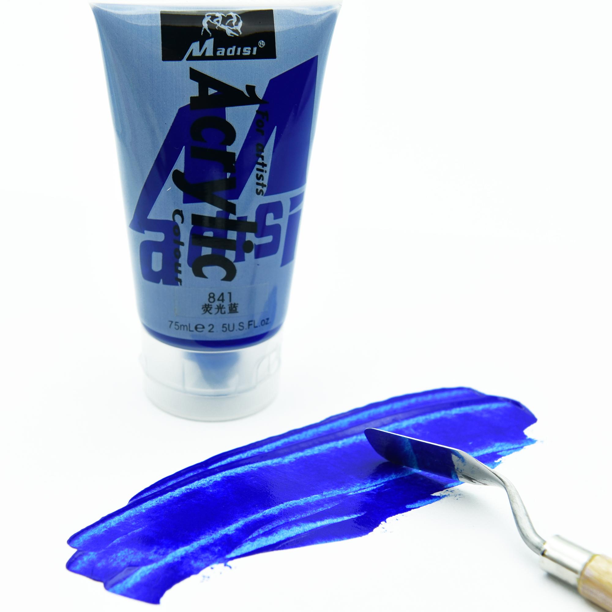 Brilliant high quality fluorescent acrylic paint