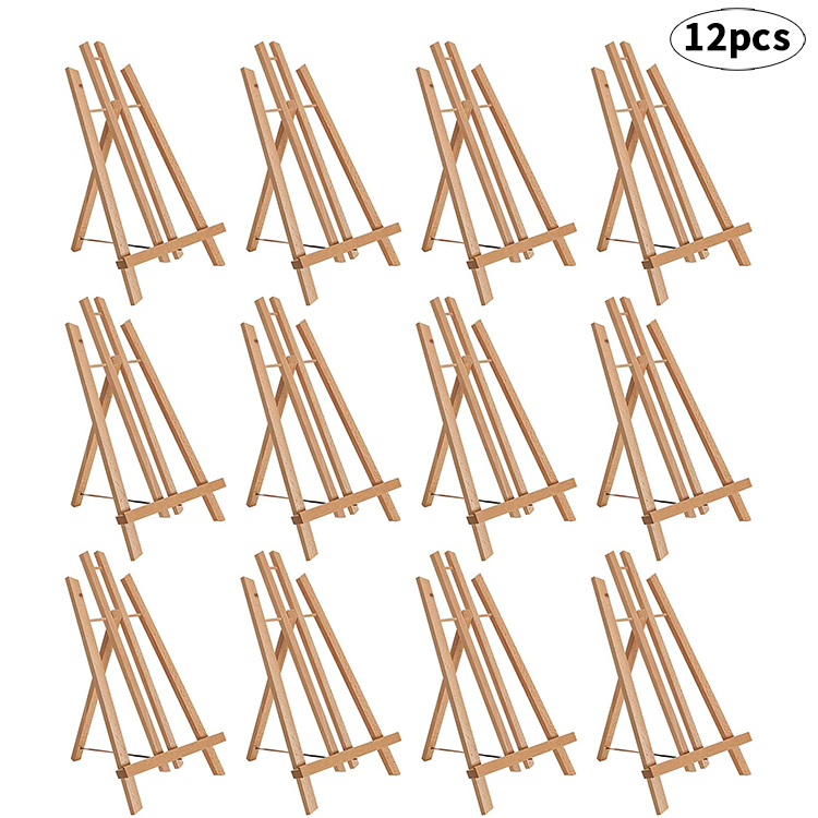Tabletop Display Stand Artist canvas Easel,Beechwood Tripod for kids Painting easel artists painting set