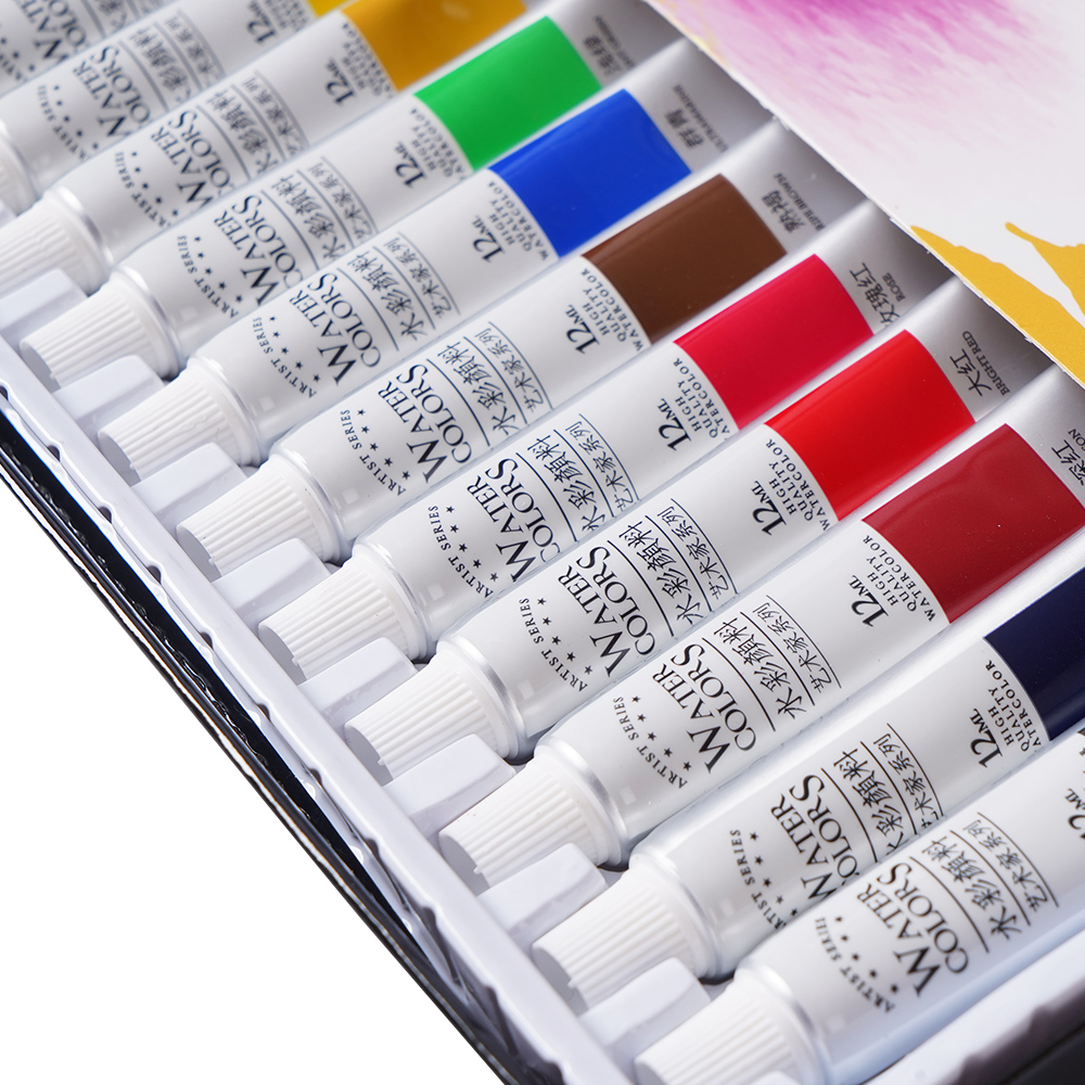 12ml 12 Colors Acrylic Paints Set Quick Drying Water Soluble Acrylic Art student children's painting liquid watercolor paint set