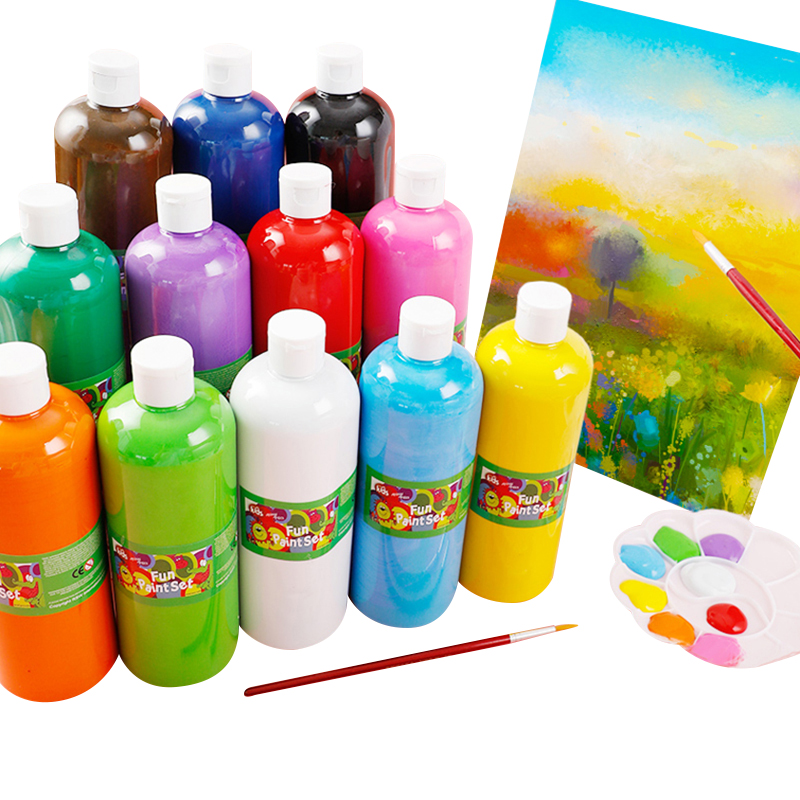 Professional acrylic leather paint bottles in a variety of capacity 18/24/36 color textile paint dye silk fabric paint