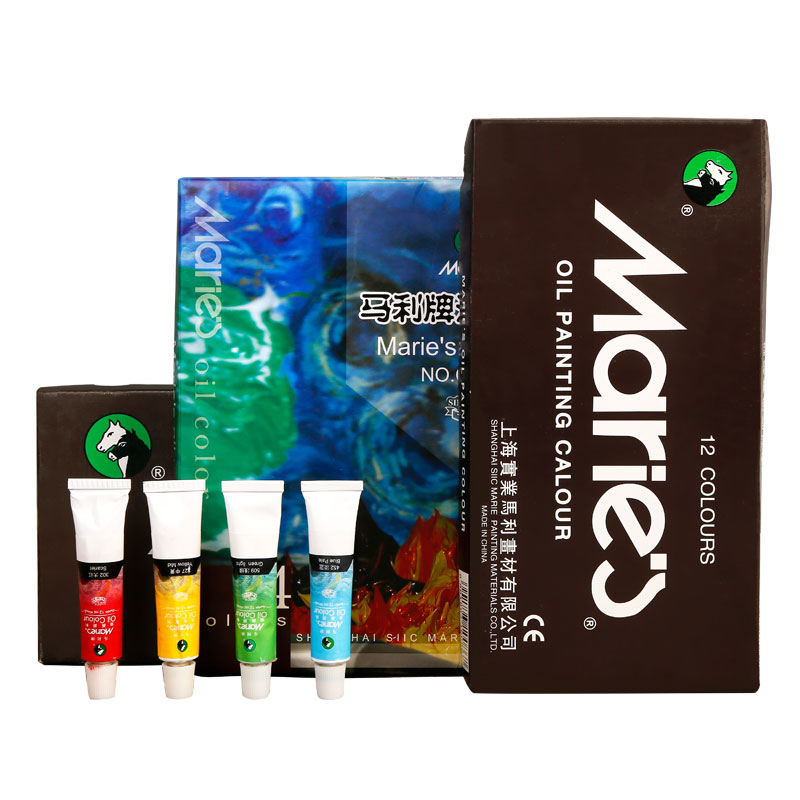 Marie's 12ml 12/18/24 colours Professional Aluminum Tube Oil Paint Set for artist painting