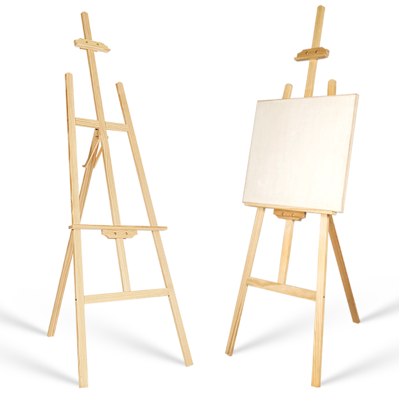 Multi-functional easel wood standing easel sketch learning triangle painting easels