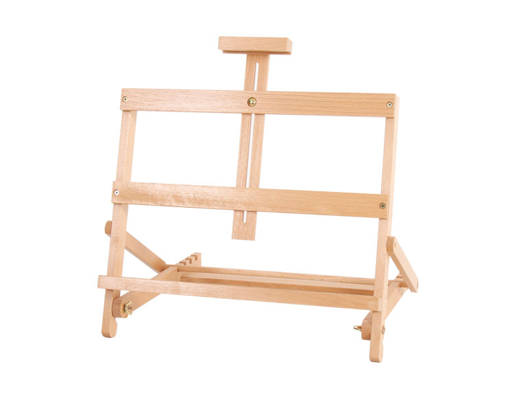 Small Tabletop Wooden H-Frame Studio Easel Adjustable Beechwood Art Stand Small Table Easel