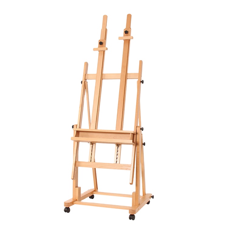 Heavy-Duty H-Frame Easel Ideal for Large Canvases or Panels up to 100
