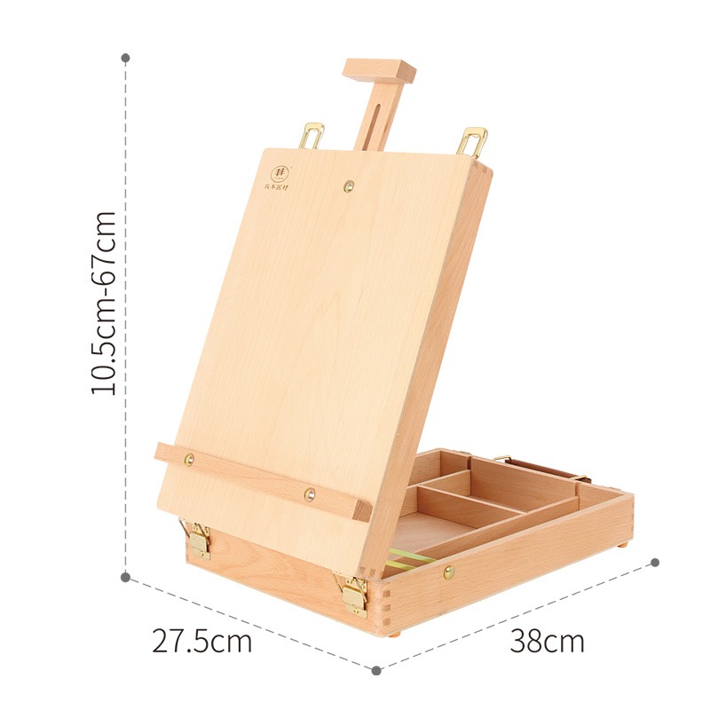 Art Wood Table Painting Easel Portable Drawer Sketch Box Drawing Supplies Desk