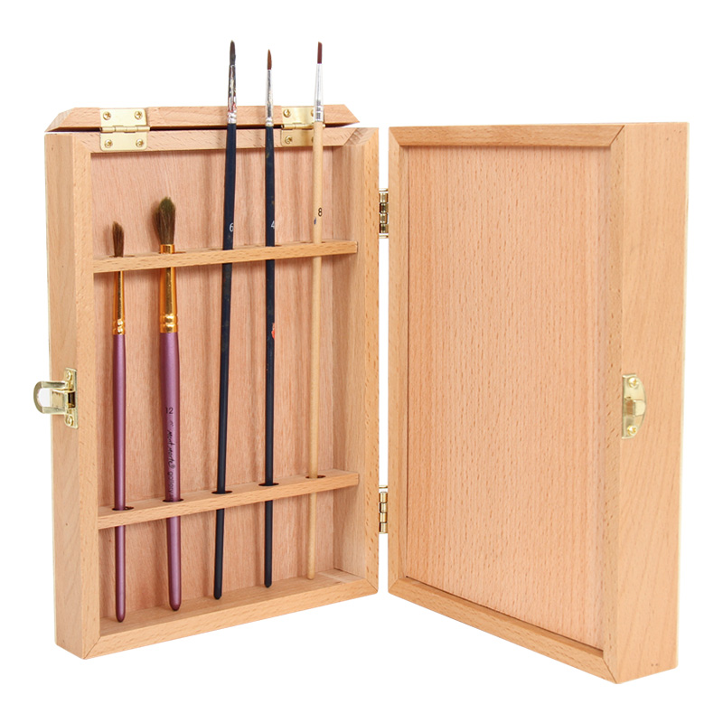 Wooden Box Easel Multifunctional Portable Oil Painting Box With Palette Sketch Easel Accessories Art Supplies HX-1