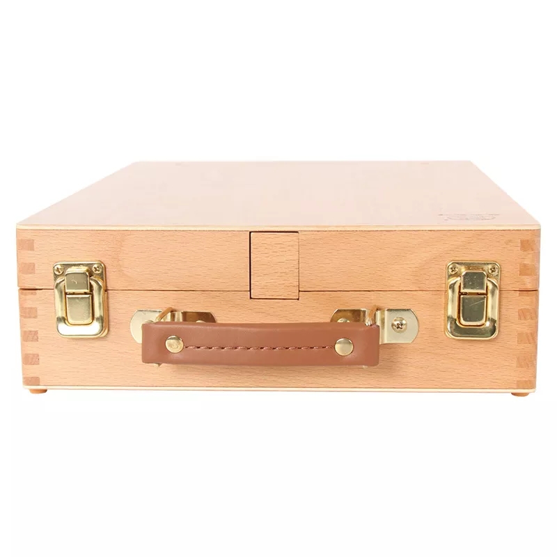 Easel Desk Artist Desk Sketch Box and Easel Table Oily Beech Wood - Portable, Multi Media