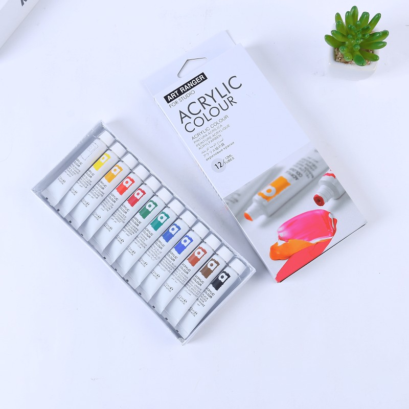 Art Rangers acrylic color set 12 colors 12 ml water based acrylic paint