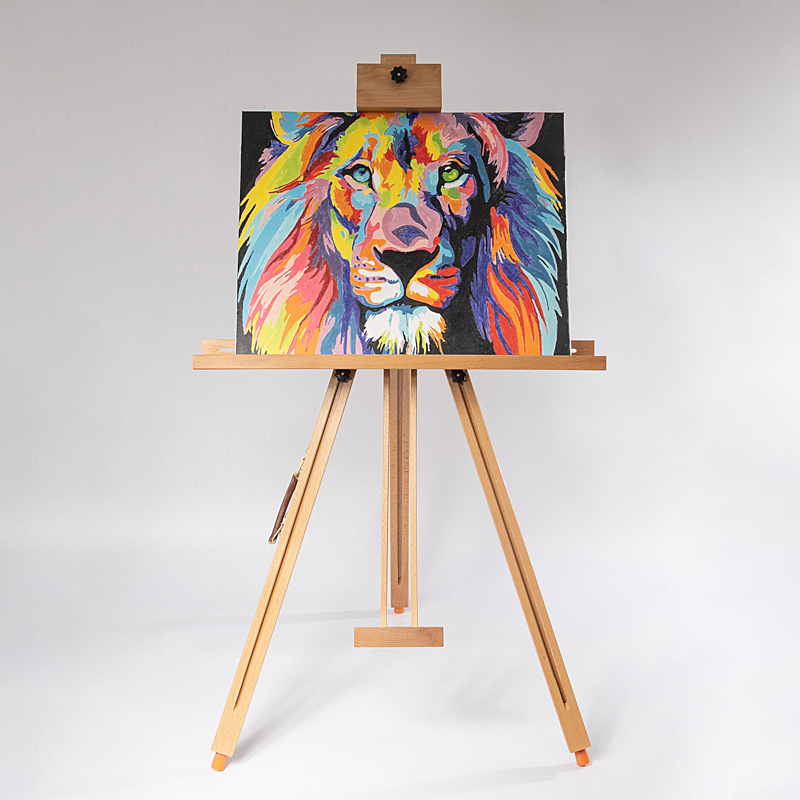 popular customize size Tripod wooden painting drawing studio Display beech folding triangle easels suppliers for outdoor
