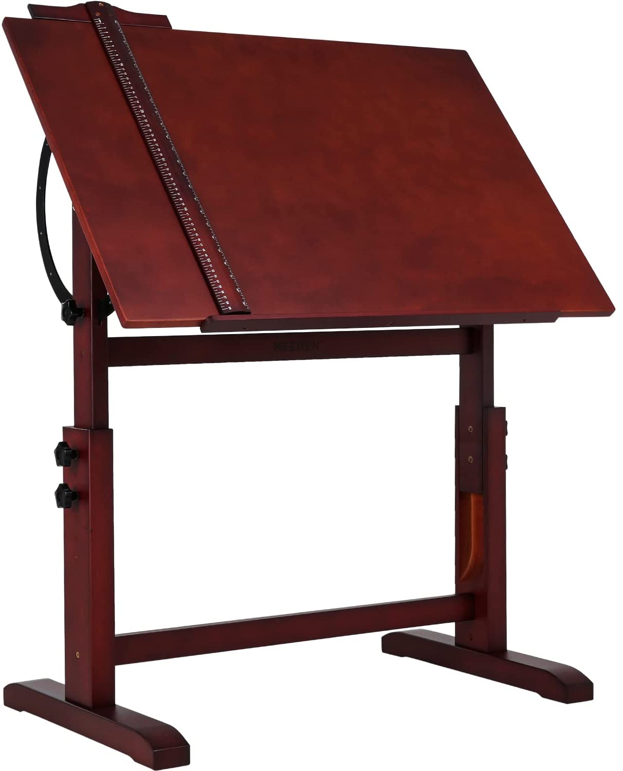 Wood Drafting Table,Artist Drawing Table with Height Adjustable & Tilting Large Surface Tabletop,Studio Painting Table
