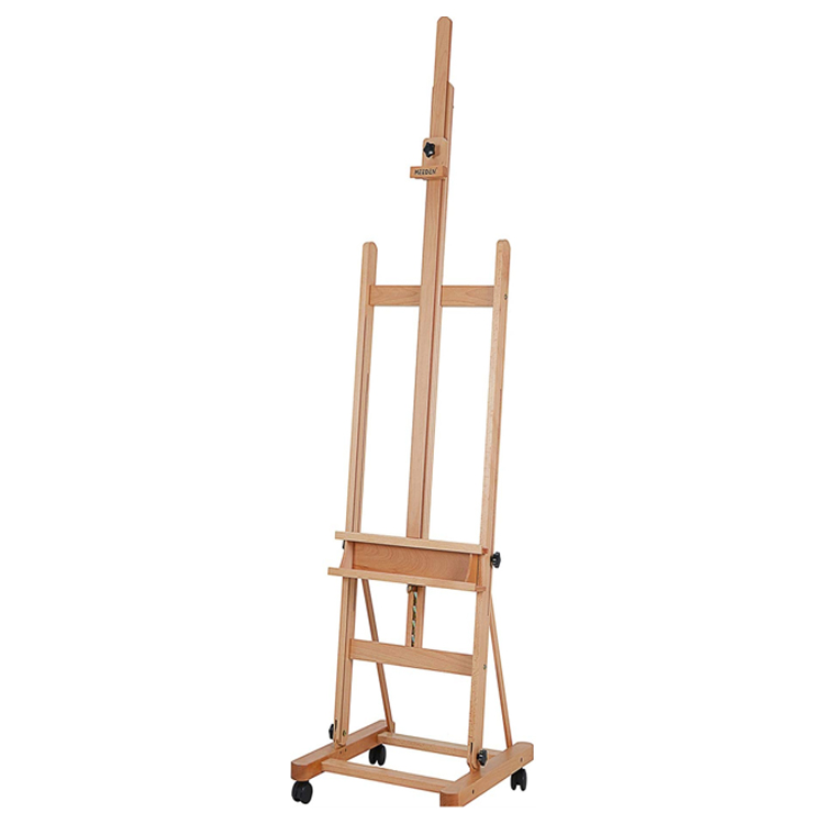Extra Large Studio H-Frame Easel, Adjustable Solid Beech Wood Artist Easel