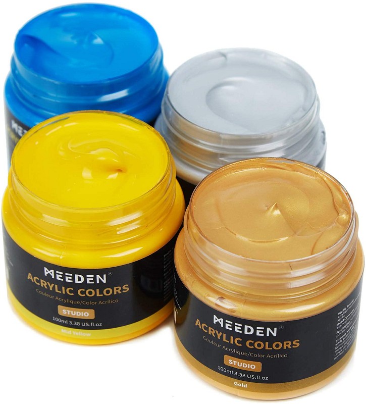 15 Bright Colors 100ml3.38 oz Acrylic Paint Set Strong Coverage and Non-Toxic Paint Set for Teens Kids to Paint on Paper