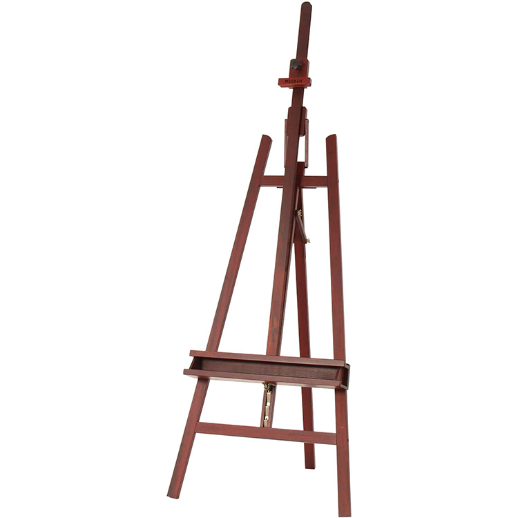 Walnut Large Painters Easel Adjustable Solid Beech Wood Artist Easel