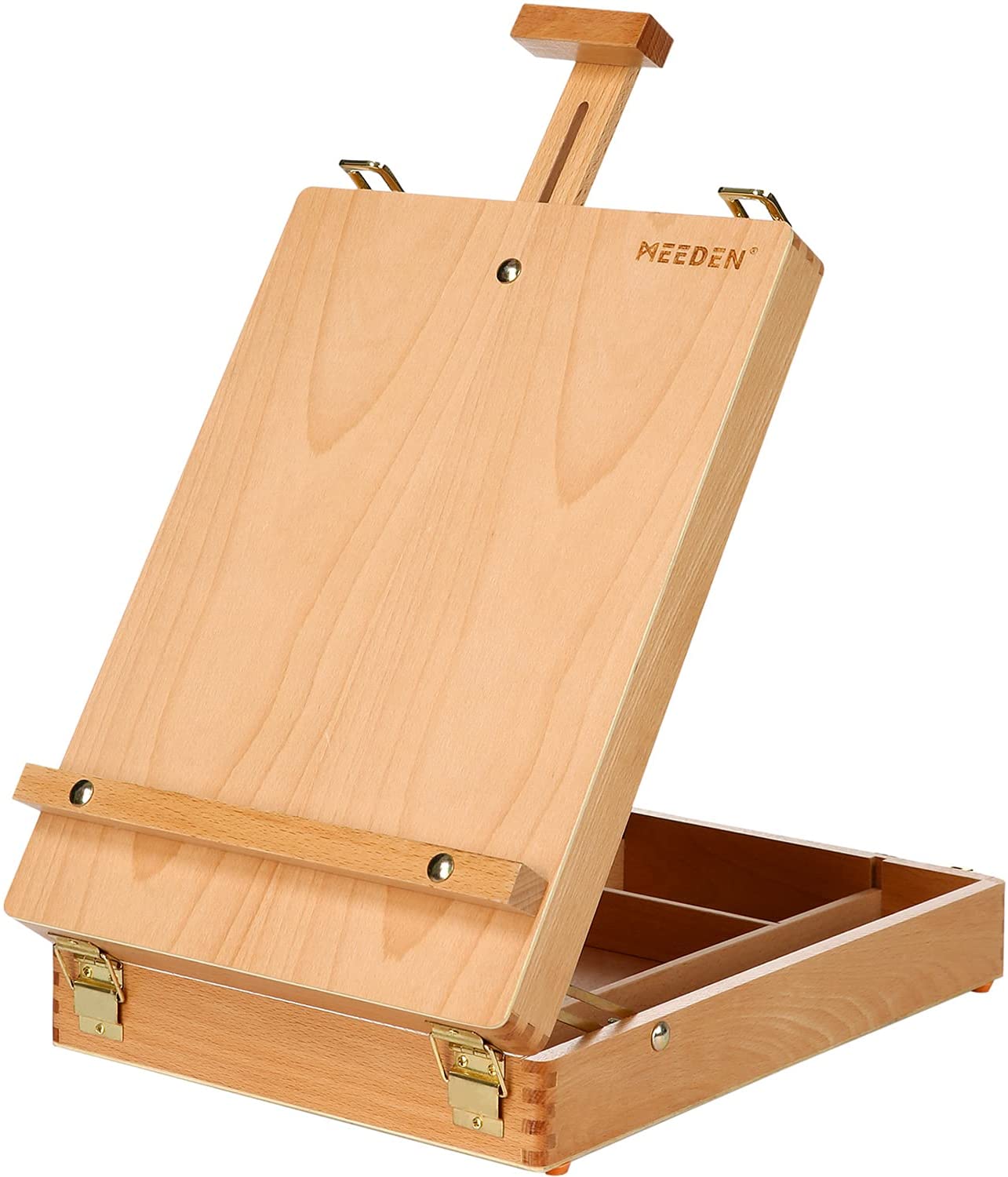 Solid Beech Wood Universal Design Adjustable Tabletop Sketch box Easel art easel