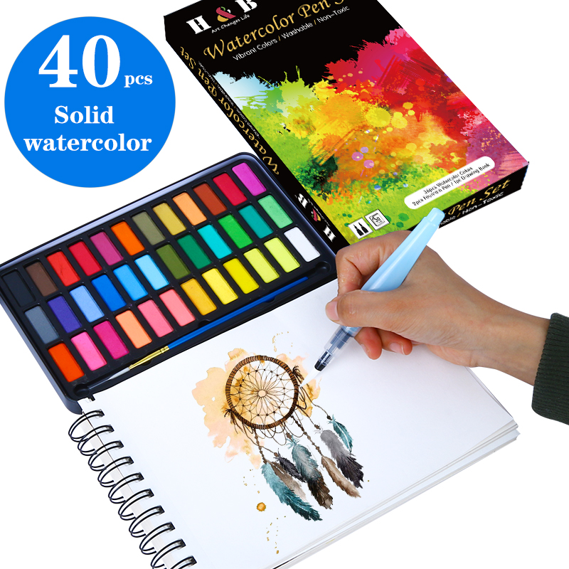 36 Colors High quality art solid watercolor paint sets