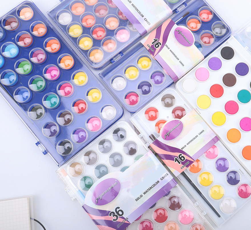 professional artist 16/28/36colors watercolor soild paint set