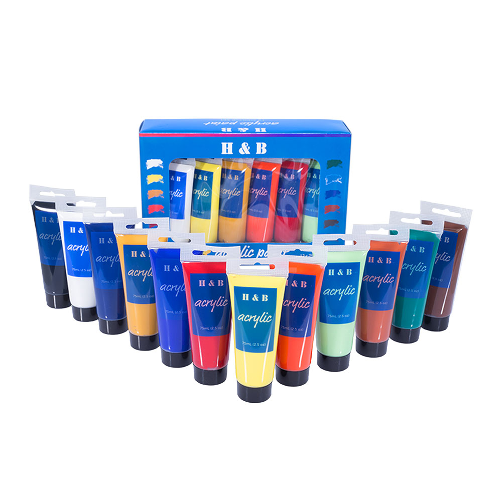Non-Toxic DIY 75ml acrylic paint peinture acrylique set