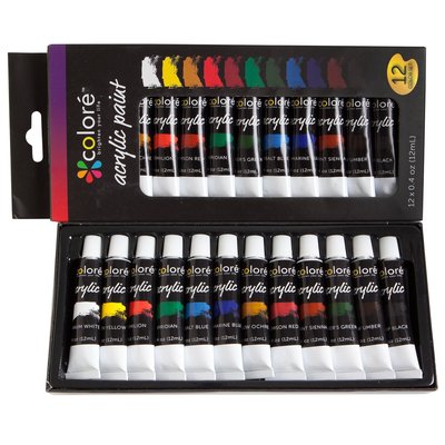 12pcs artist acrylic paint set manufacturer